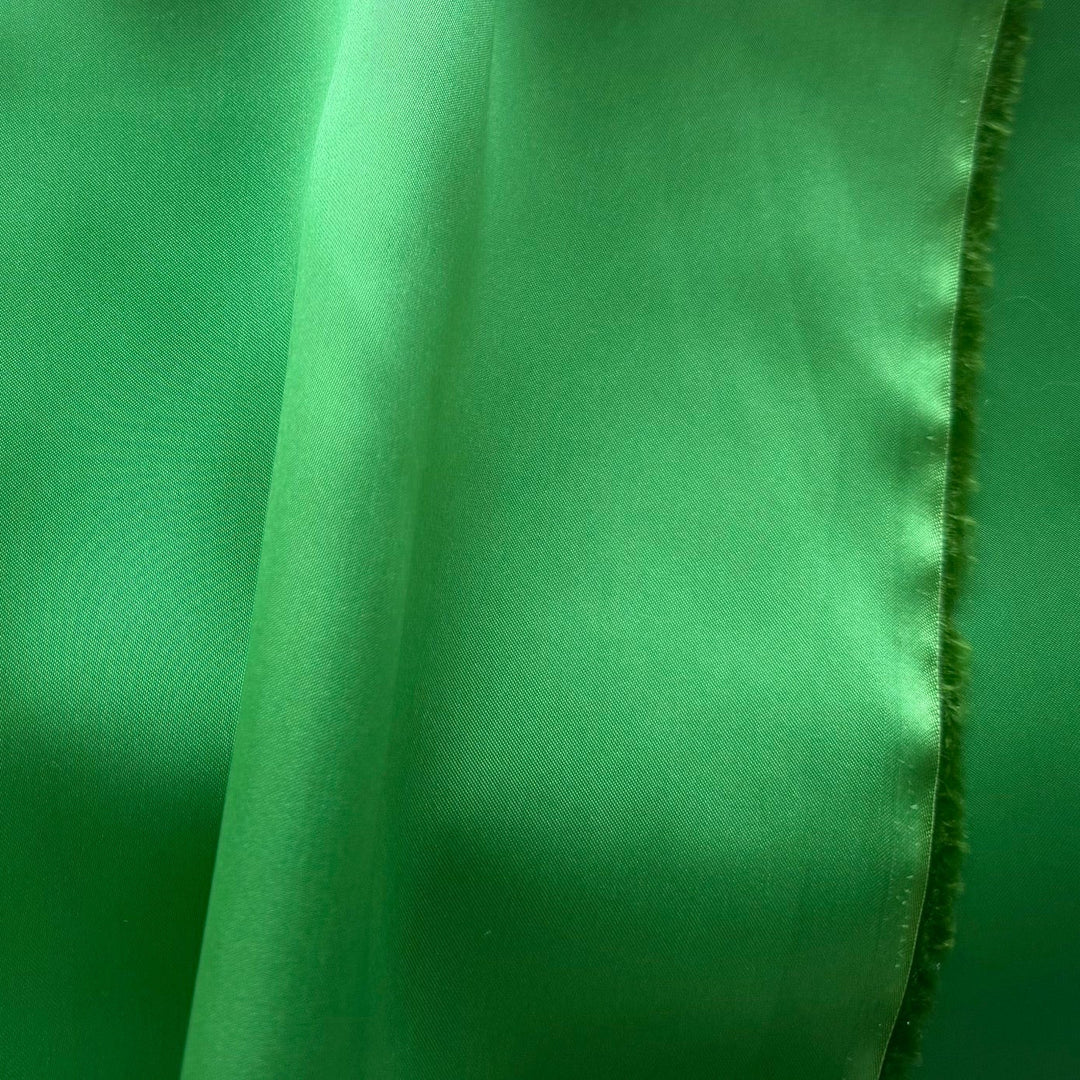 Bright Emerald Cupro Rayon Satin Bemberg Twill Lining (Made in Italy)