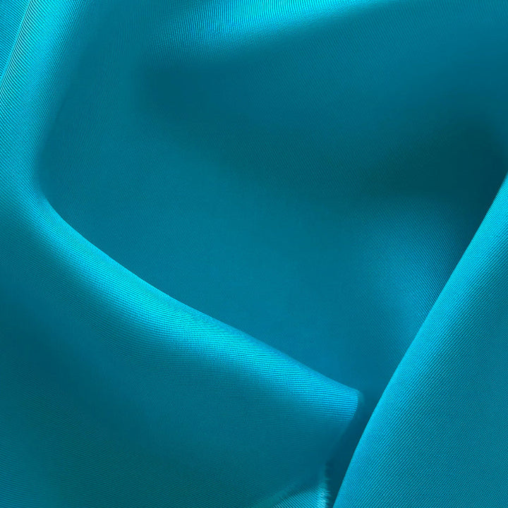 Bright Turquoise Cupro Rayon Bemberg Twill Lining (Made in Italy)