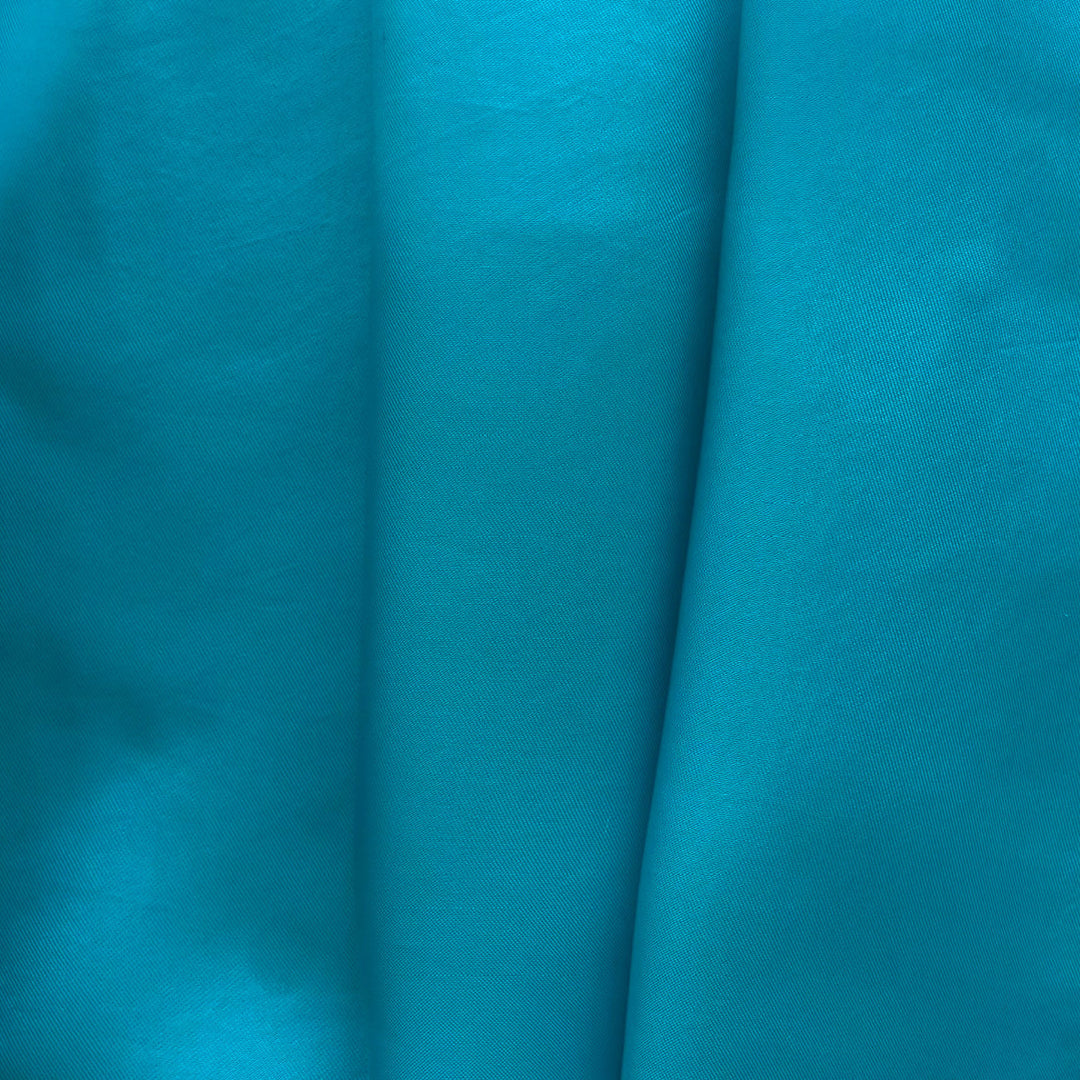 Bright Turquoise Cupro Rayon Bemberg Twill Lining (Made in Italy)