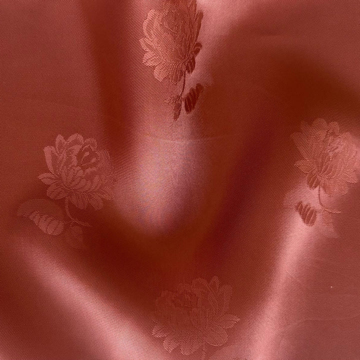 Cherry Terra Cotta Cupro Rayon Jacquard Bemberg Lining (Made in Italy)