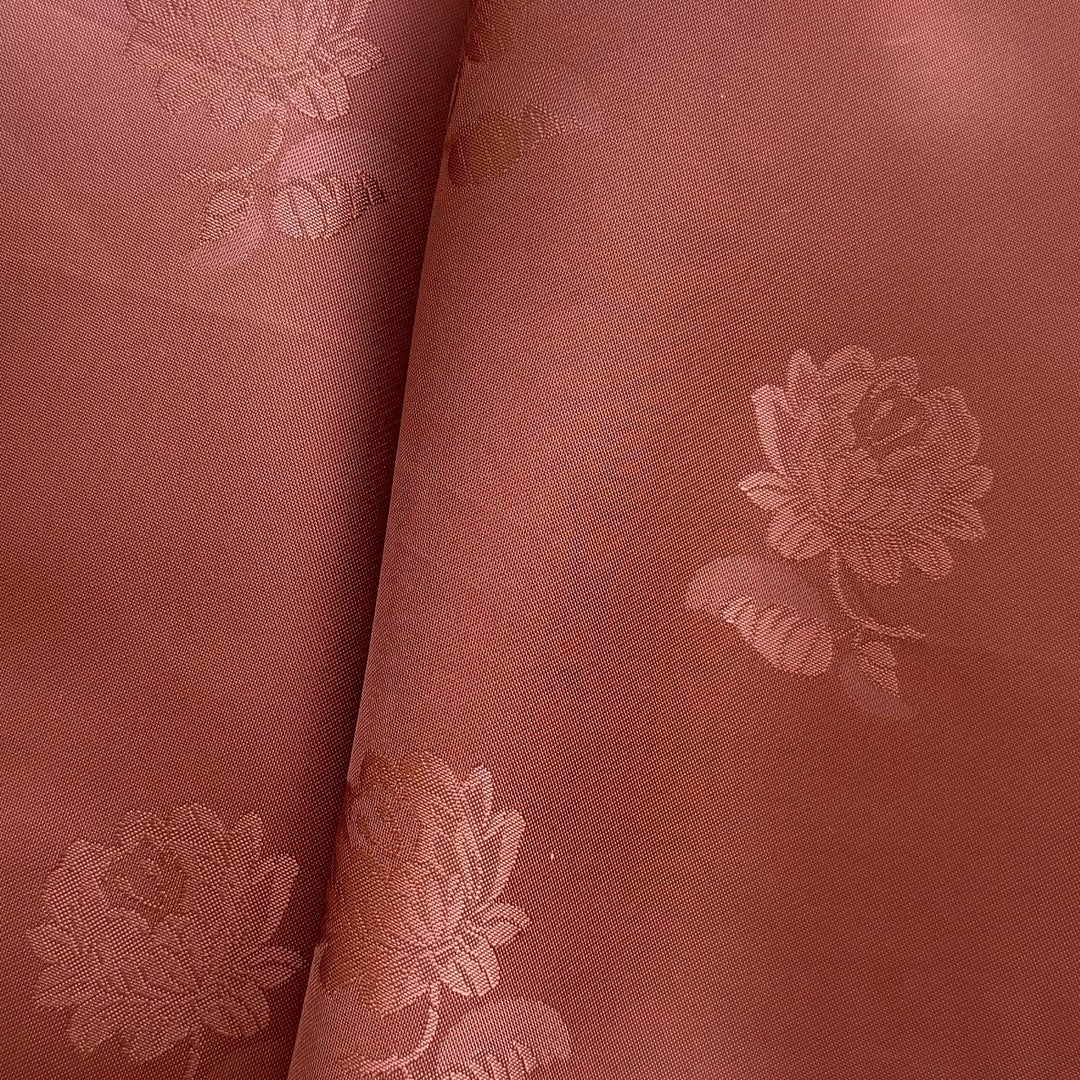 Cherry Terra Cotta Cupro Rayon Jacquard Bemberg Lining (Made in Italy)