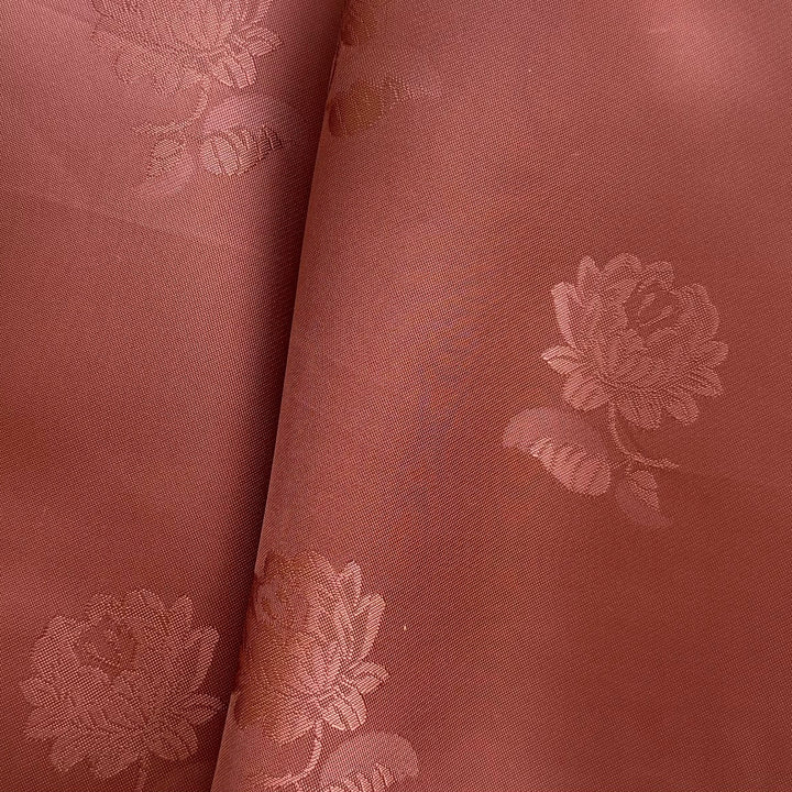 Cherry Terra Cotta Cupro Rayon Jacquard Bemberg Lining (Made in Italy)