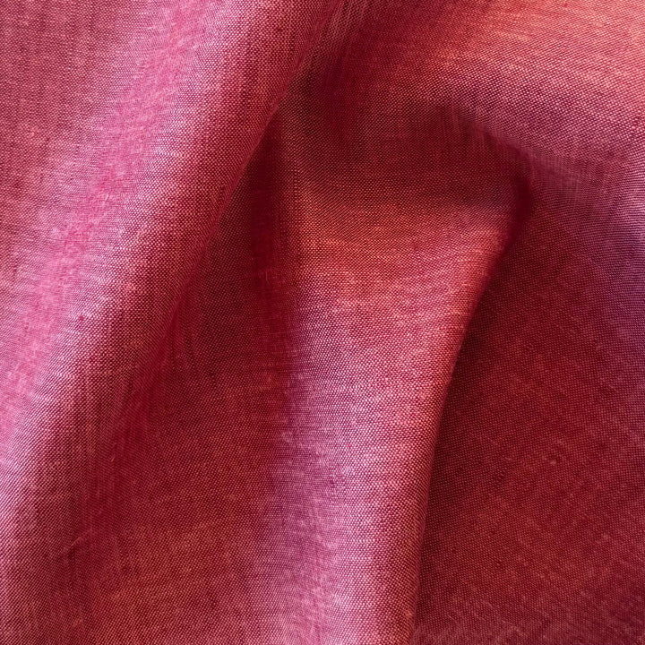 Mid-Weight Raspberry Gelato Cross-Woven Linen (Made in Italy)