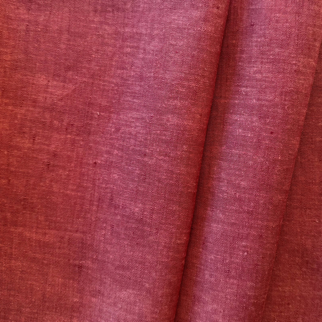 Mid-Weight Raspberry Gelato Cross-Woven Linen (Made in Italy)