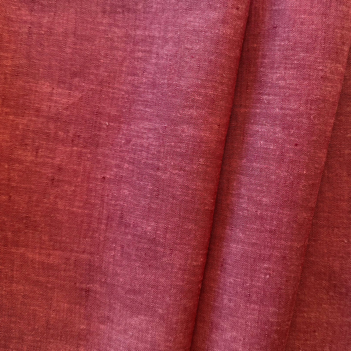 Mid-Weight Raspberry Gelato Cross-Woven Linen (Made in Italy)