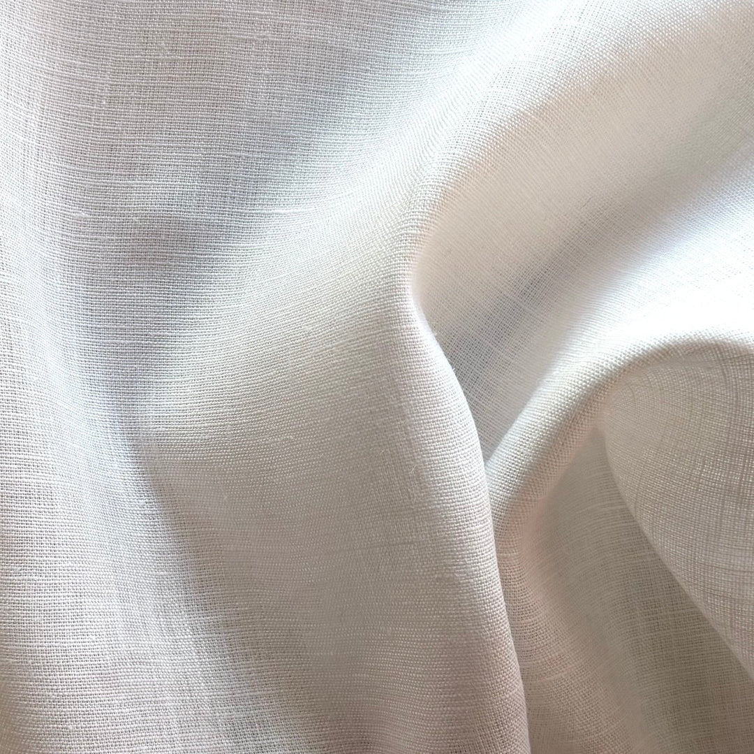 Mid-Weight Bright White Linen (Made in Italy)