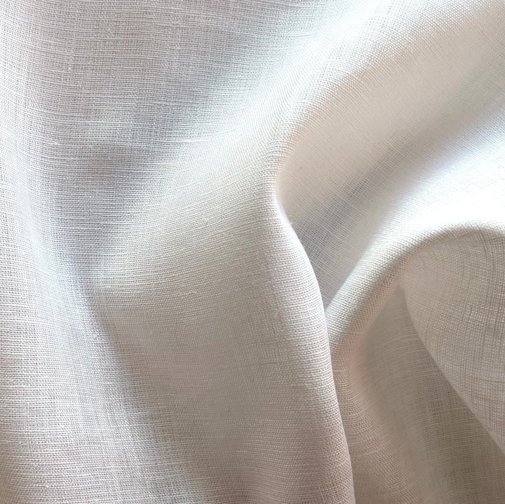 Mid-Weight Bright White Linen (Made in Italy)