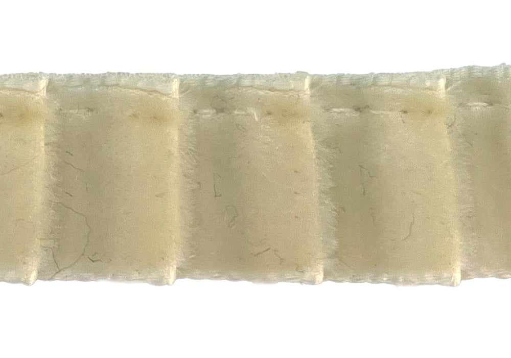 5/8" Ivory Pleated Velvet Trim (Made in USA)