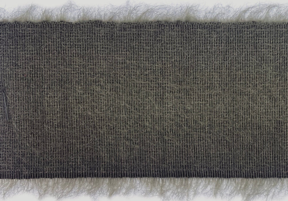Luxurious Deep Taupe Mohair Blend Trim (Made in Italy)