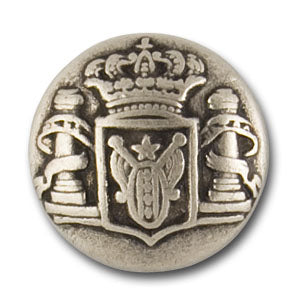 Chess Antique Silver Metal Button (Made in Italy)