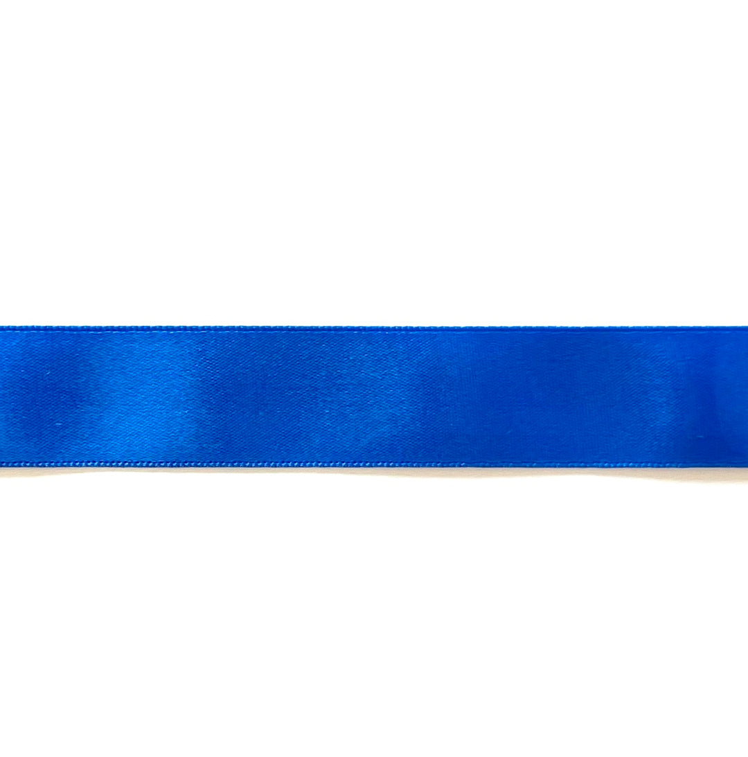 7/8" Empire Blue Heavier Double-Faced Satin Ribbon (Made in Japan)