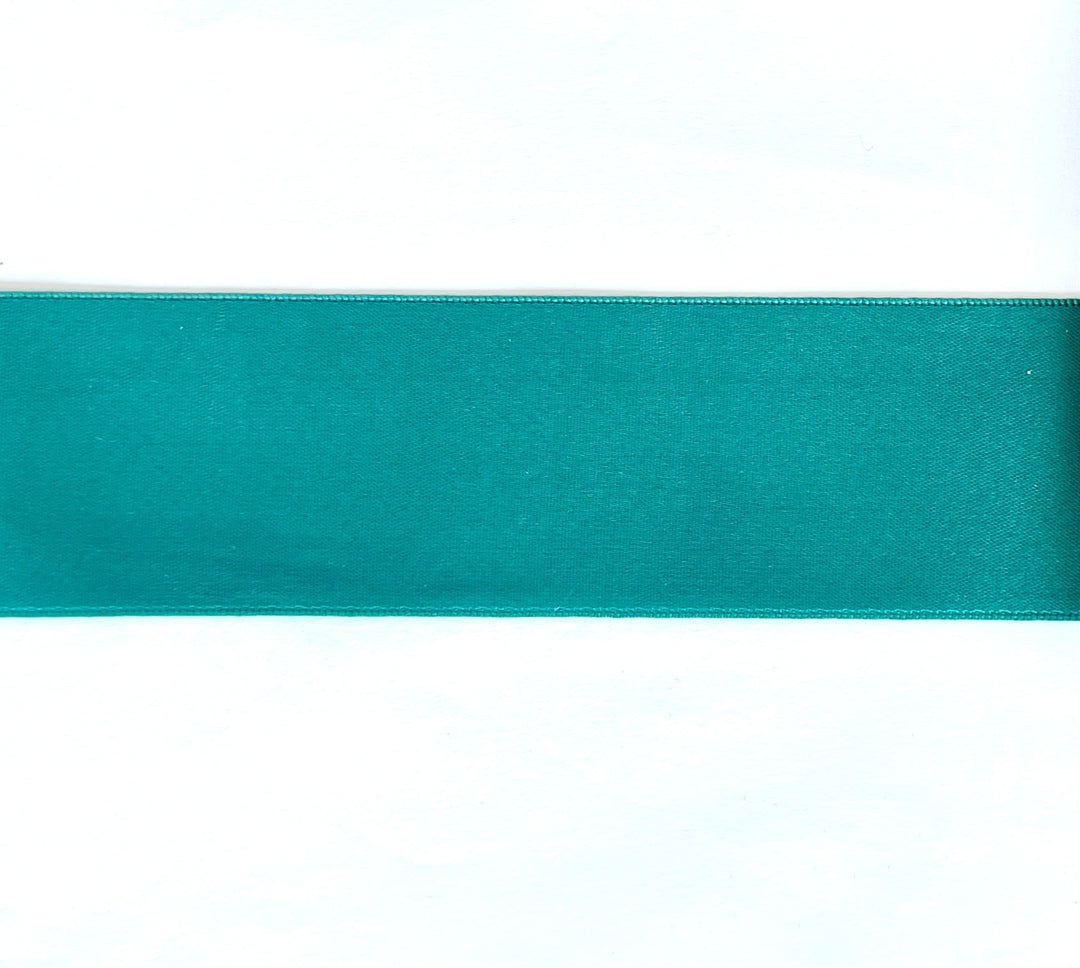 Oride Teal Heavier Double-Faced Satin Ribbon (Made in Japan)