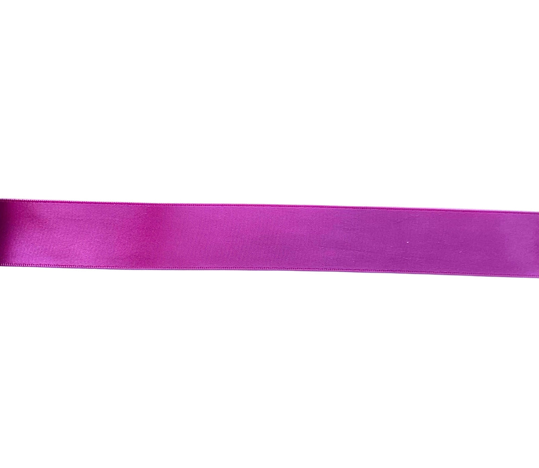 Radiant Pink Heavier Double-Faced Satin Ribbon (Made in Japan)
