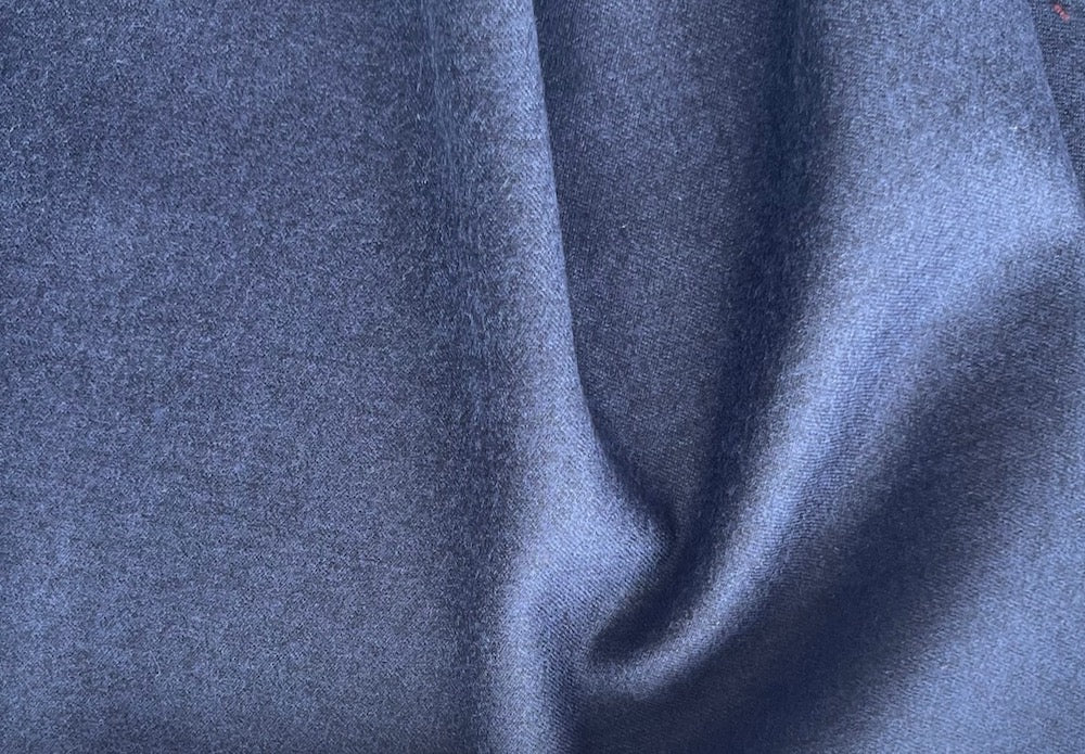 High-End Periwinkle Cloud Wool Flannel (Made in Italy)
