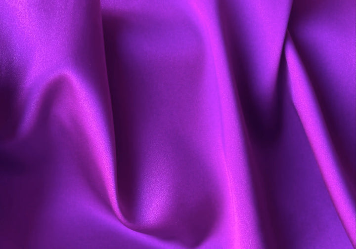 High-End Electric Fuchsia Stretch Silk Satin Charmeuse (Made in Italy)