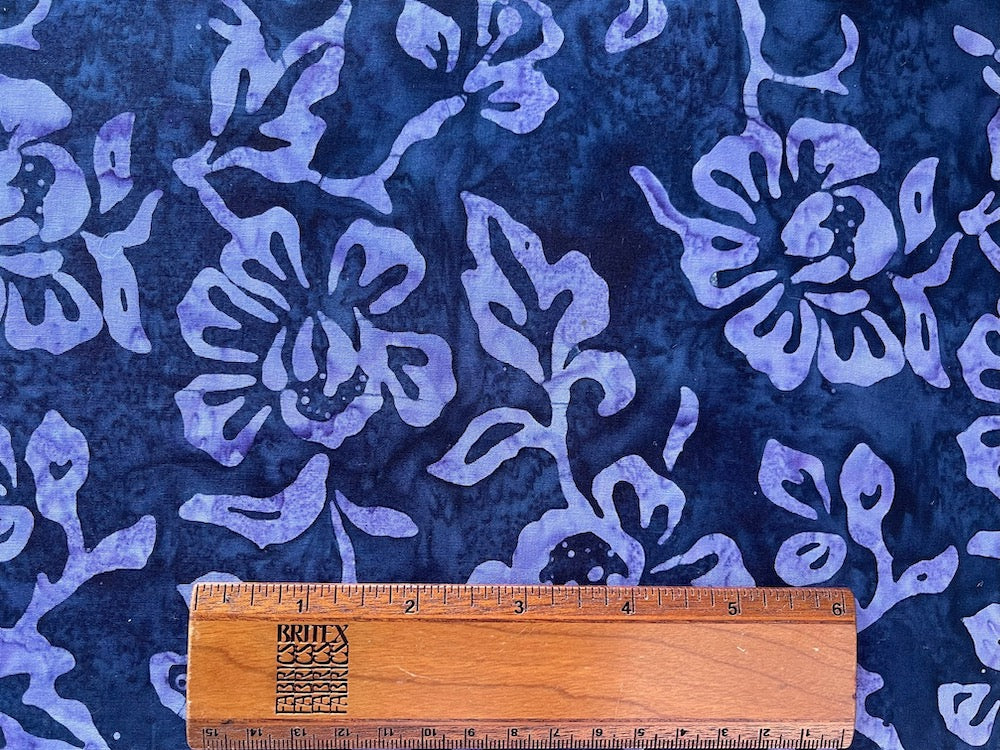 Lilac-Colored Peonies Cotton Batik (Made in Indonesia)