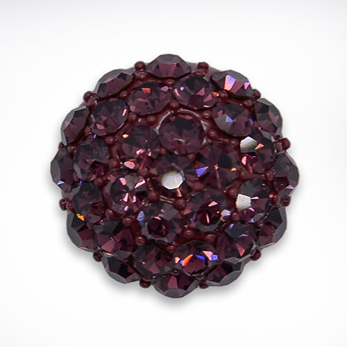 Sparkling Purple Rhinestone Button (Made in Italy)