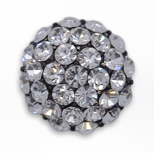 Domed Dense Galaxy Clear Rhinestone Button (Made in Italy)