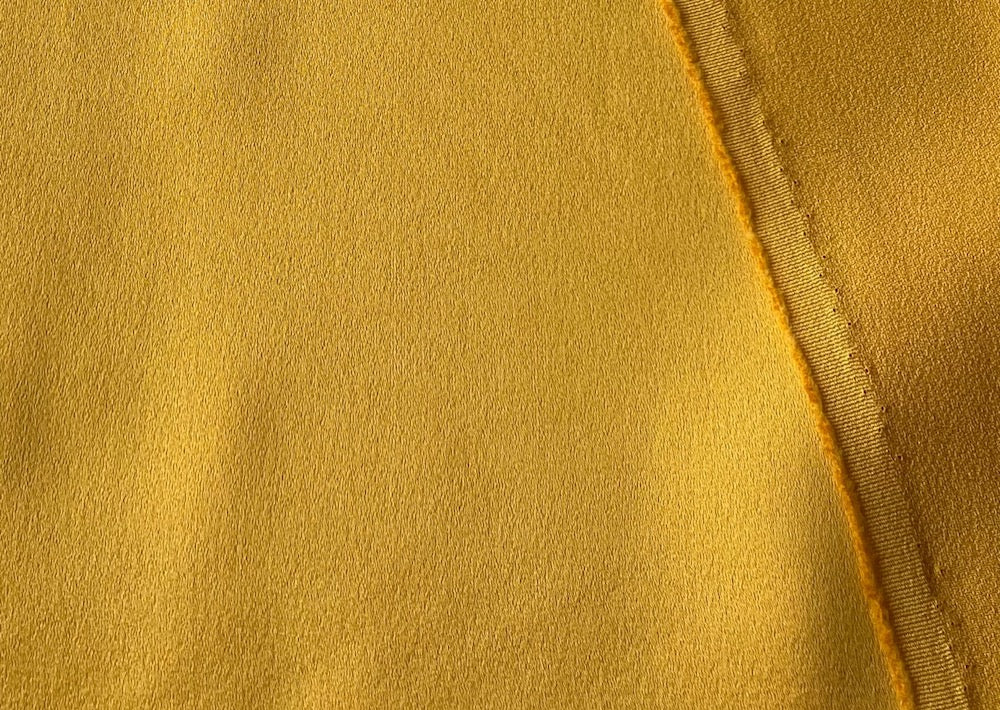 Curried Saffron Rayon Viscose Blend Crepe-Back Satin (Made in Italy)