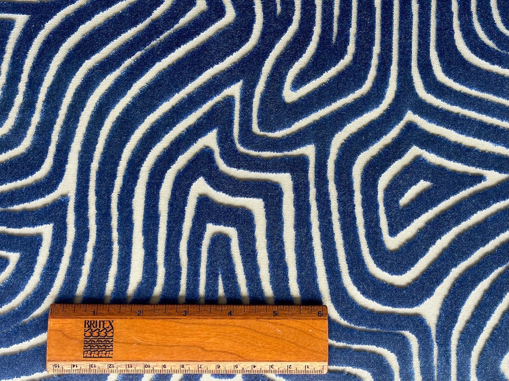 Cotton Fabric, Mesmerizing Velvet Maze Polyester Blend Cut