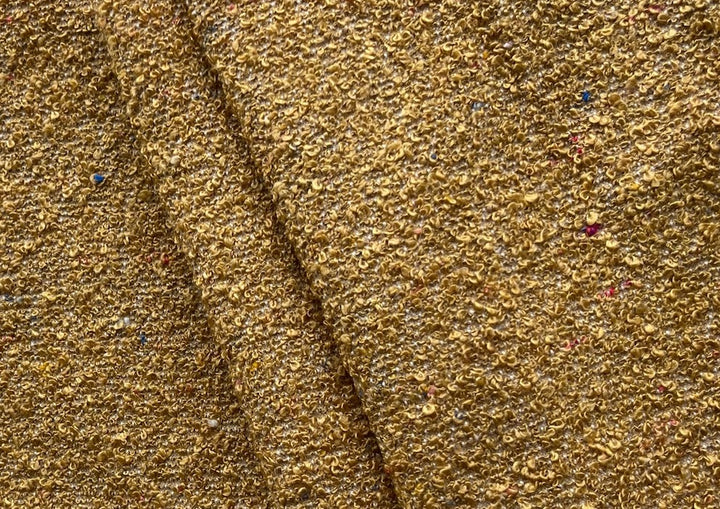 Sophisticatedly Retro Dijon Mustard Acrylic Blend Bouclé (Made in Turkey)