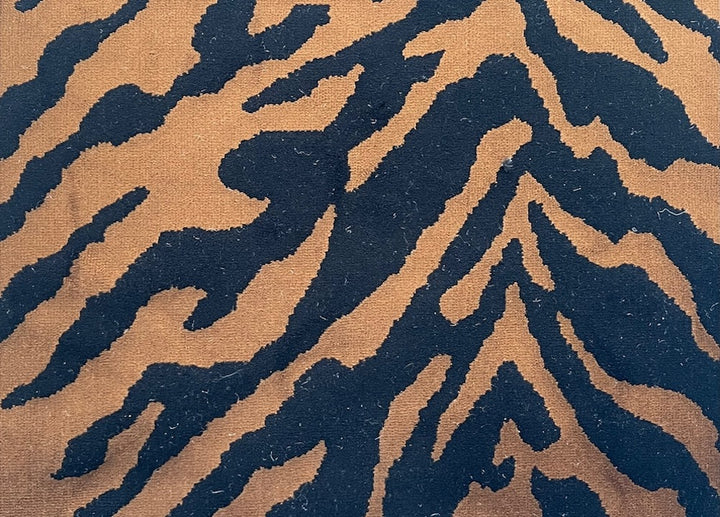 Heavy-Weight Swank Ginger & Black Tiger Velvet (Made in India)