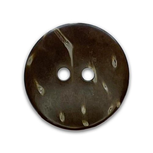 Abstractly Textured Darker 2-Hole Wood Button (Made in Italy)