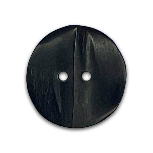 Half Moon Bittersweet Brown 2-Hole Horn Button (Made in USA)