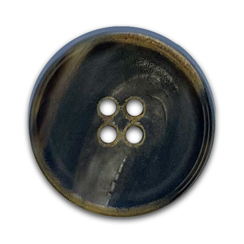 Traditional Walnut 4-Hole Horn Button (Made in Italy)