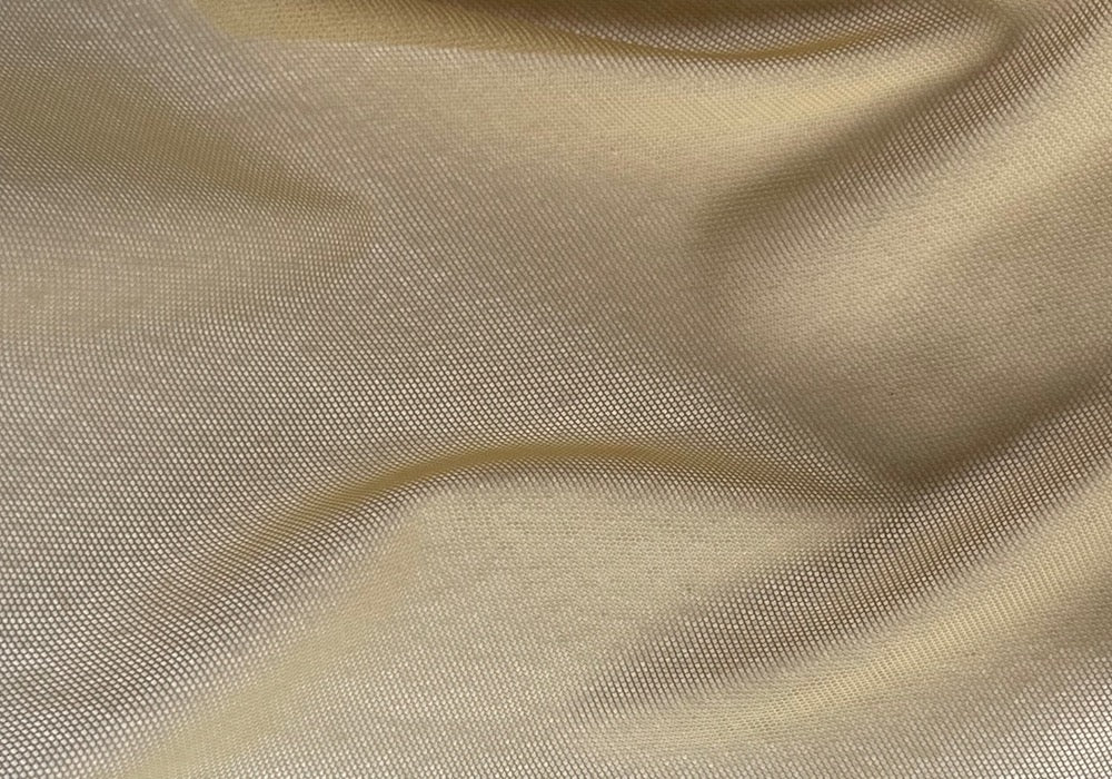 Khaki Cream Stretch Polyester Mesh