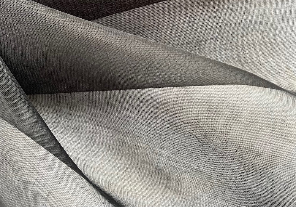 cotton fabric, Sheer Obsidian Cotton Organdy (Made in Switzerland