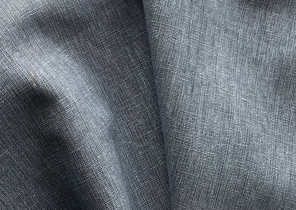 Slubby Dip-Dyed Pewter Grey Linen (Made in Italy)