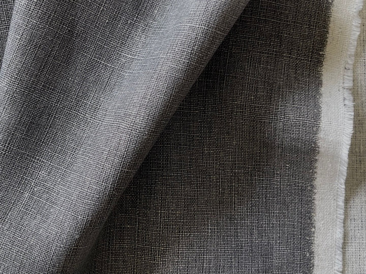 Slubby Dip-Dyed Mink Grey Linen (Made in Italy)