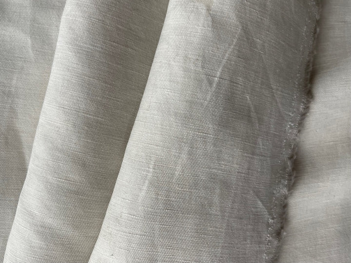 Pale Bone Linen & Cotton Blend (Made in Italy)