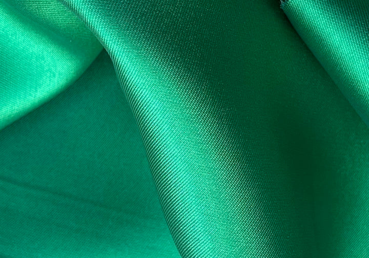 Jeweled Emerald Green Polyester Twill