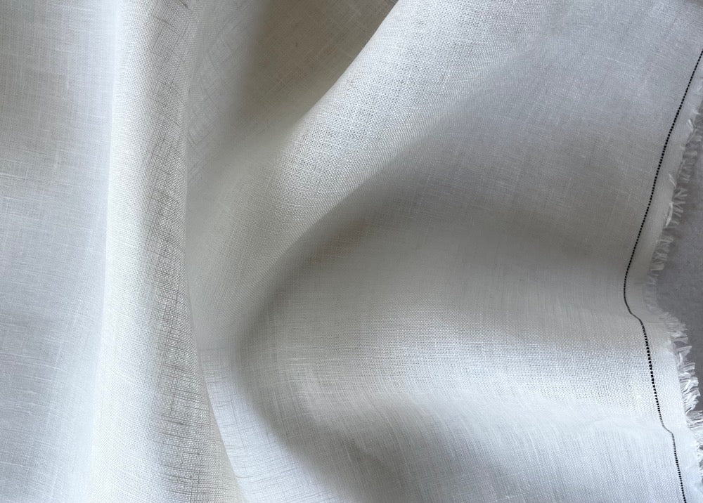 High-End Semi-Sheer Bone Handkerchief Linen (Made in Italy)