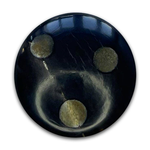 1 1/8" Terrestrial Orbs Midnight Brown Horn Button (Made in USA)