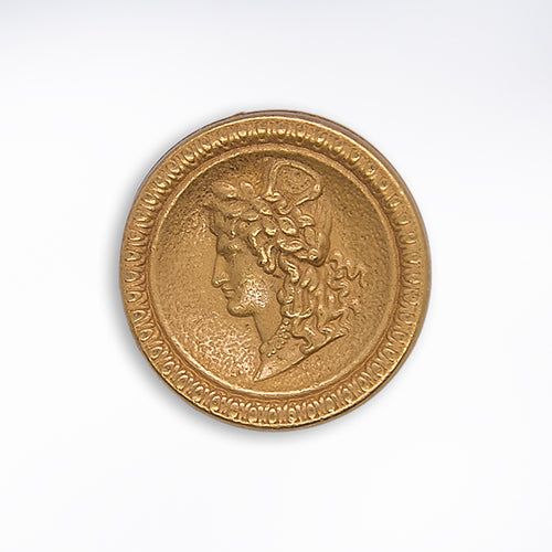 7/8" Roman Profile Gold Metal Button (Made in Spain)
