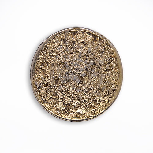 Abstracted Antique Gold Metal Button (Made in Italy)