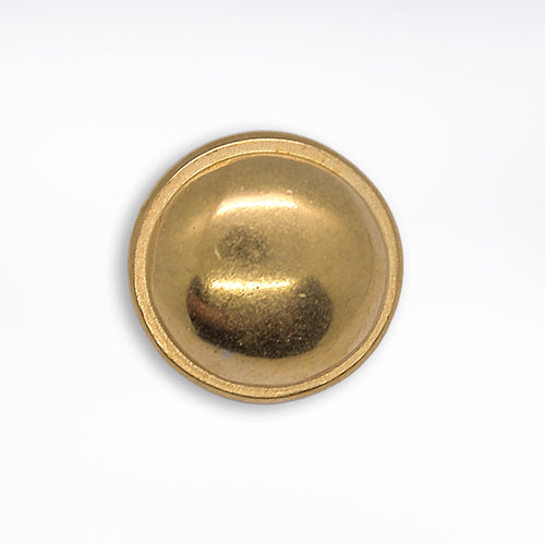 3/4" Domed Bright Gold Metal Button (Made in Germany)