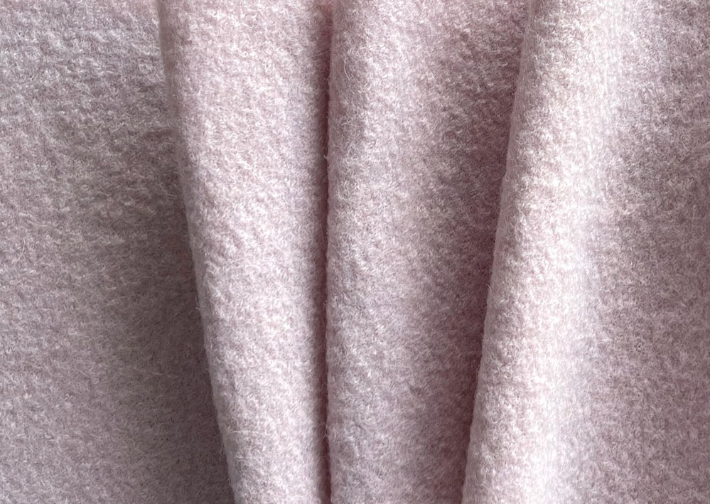 Pale Blush Boiled Wool Coating (Made in Germany)
