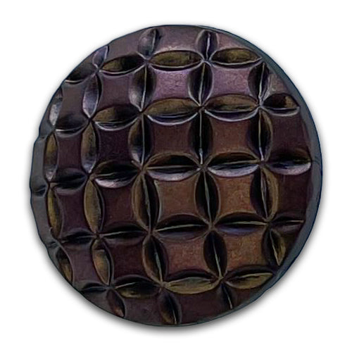 7/8" Superellipse Bronzed Mocha Glass Button (Made in Switzerland)