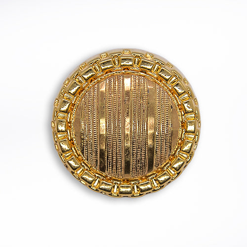 Striped & Chained Gold Metal Button (Made in Germany)