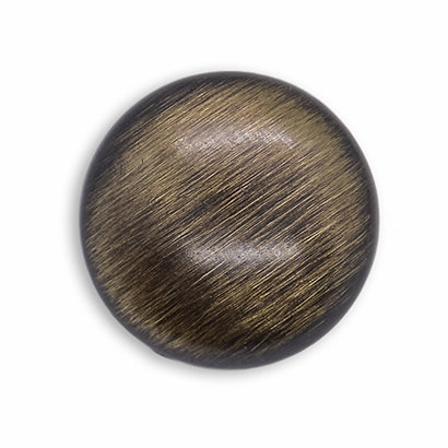Brushed Slightly Domed Bronzed Gold Metal Button (Made in USA)