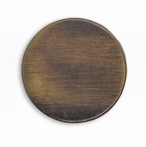 Brushed Flat-Topped Bronzed Gold Metal Button (Made in Spain)