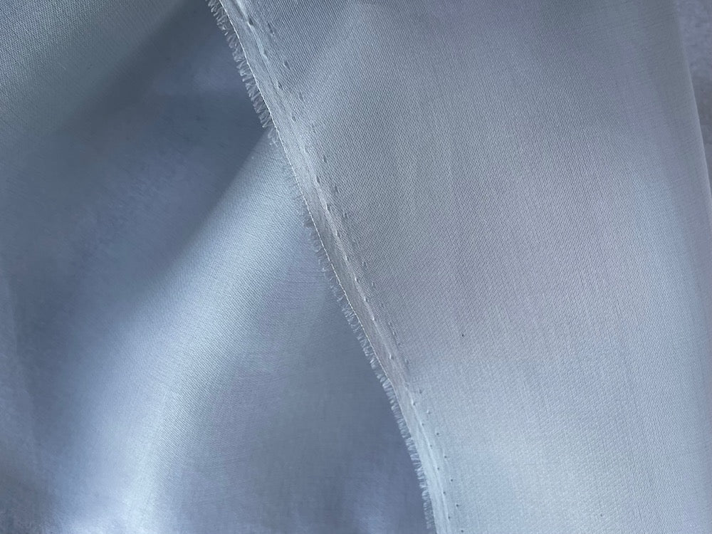 Sheer Winter Beach Fog Grey Silk Organza (Made in Italy)