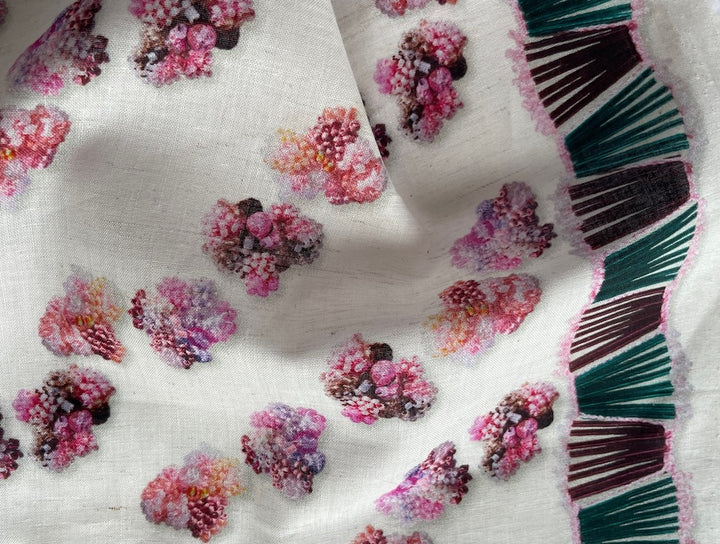 Border Print: Digital Sweet Summer Berries Cotton Sheeting (Made in Japan)