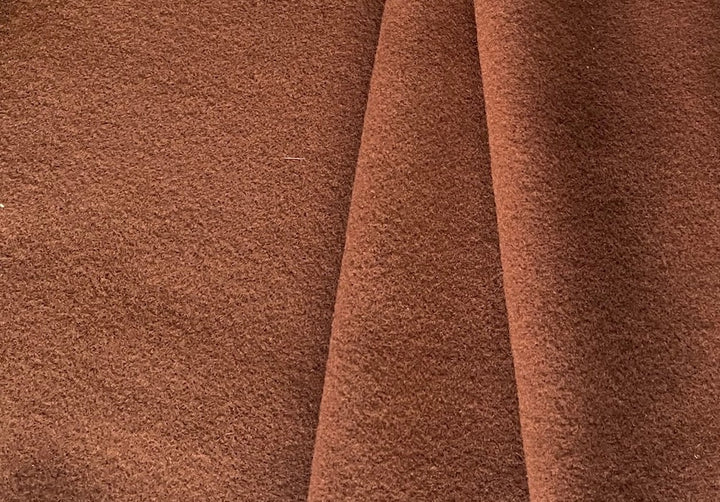 Sweet Tawny Caramel Wool Melton Coating (Made in Italy)