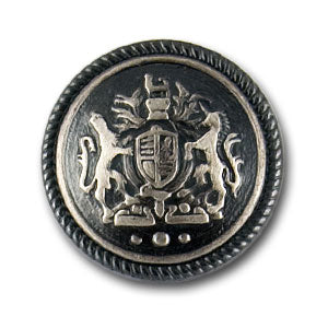 Antique Silver Griffith & Unicorn Shield Blazer Button