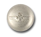 Winged Matte Silver Metal Blazer Button
